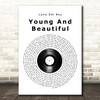 Lana Del Rey Young And Beautiful Vinyl Record Song Lyric Print