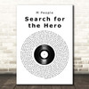 M People Search for the Hero Vinyl Record Song Lyric Print