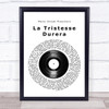 Manic Street Preachers La Tristesse Durera Vinyl Record Song Lyric Print