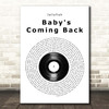 Jellyfish Baby's Coming Back Vinyl Record Song Lyric Print