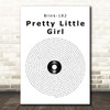 Blink-182 Pretty Little Girl Vinyl Record Song Lyric Print
