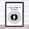 Thirty Seconds To Mars Live Like A Dream Vinyl Record Song Lyric Print