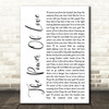 Frankie Goes To Hollywood The Power Of Love White Script Song Lyric Quote Print