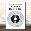 KC And The Sunshine Band Please Don't Go Vinyl Record Song Lyric Print