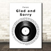 Faces Glad and Sorry Vinyl Record Song Lyric Print