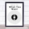 Ma$E feat. Total What You Want Vinyl Record Song Lyric Print