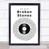 Paul Weller Broken Stones Vinyl Record Song Lyric Print