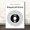 Stevie Wonder Superstition Vinyl Record Song Lyric Print