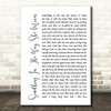 James Taylor Something In The Way She Moves White Script Song Lyric Quote Print