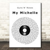 Guns N' Roses My Michelle Vinyl Record Song Lyric Print