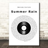 Belinda Carlisle Summer Rain Vinyl Record Song Lyric Print