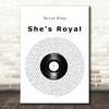 Tarrus Riley She's Royal Vinyl Record Song Lyric Print