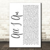 Jess Glynne All I Am White Script Song Lyric Quote Print