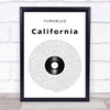 YUNGBLUD California Vinyl Record Song Lyric Print