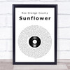 Rex Orange County Sunflower Vinyl Record Song Lyric Print