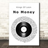 Kings Of Leon No Money Vinyl Record Song Lyric Print