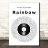 Kacey Musgraves Rainbow Vinyl Record Song Lyric Print