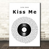 Lola Jane Kiss Me Vinyl Record Song Lyric Print