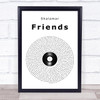 Shalamar Friends Vinyl Record Song Lyric Print