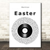 Marillion Easter Vinyl Record Song Lyric Print