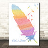 Shinedown What A Shame Watercolour Feather & Birds Song Lyric Print