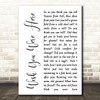 Pink Floyd Wish You Were Here White Script Song Lyric Quote Print