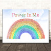 Rebecca Lawrence Power In Me Watercolour Rainbow & Clouds Song Lyric Print