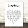 Nat King Cole Stardust White Heart Song Lyric Print