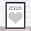 Aretha Franklin Sisters Are Doin' It for Themselves White Heart Song Lyric Print