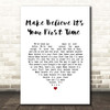 Karen Carpenter Make Believe It's Your First Time White Heart Song Lyric Print