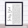 Shawn Mendes In My Blood White Script Song Lyric Quote Print