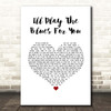 Albert King I'll Play The Blues For You White Heart Song Lyric Print