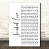 Soft Cell Tainted Love White Script Song Lyric Quote Print