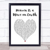 Belinda Carlisle Heaven Is a Place on Earth White Heart Song Lyric Print