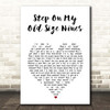 Stereophonics Step On My Old Size Nines White Heart Song Lyric Print