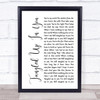 Staind Tangled Up In You White Script Song Lyric Quote Print