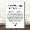 Donny Hathaway Someday We'll All Be Free White Heart Song Lyric Print