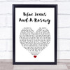 Kid Rock Blue Jeans And A Rosary White Heart Song Lyric Print