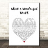 Eva Cassidy What a Wonderful World White Heart Song Lyric Print