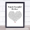 Guy Sebastian Angels Brought Me Here White Heart Song Lyric Print