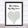 Celine Dion The Colour Of My Love White Heart Song Lyric Print