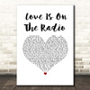 McFly Love Is On The Radio White Heart Song Lyric Print