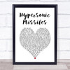 Sam Fender Hypersonic Missiles White Heart Song Lyric Print