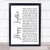 The Turtles Happy Together White Script Song Lyric Quote Print