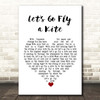 Dick Van Dyke Let's Go Fly a Kite White Heart Song Lyric Print