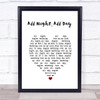 Cedarmont Baby All Night, All Day White Heart Song Lyric Print