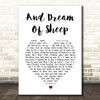Kate Bush And Dream Of Sheep White Heart Song Lyric Print