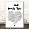 MC Hammer U Can't Touch This White Heart Song Lyric Print