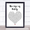 The Lightning Seeds The Life of Riley White Heart Song Lyric Print