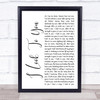 Whitney Houston I Look To You White Script Song Lyric Quote Print